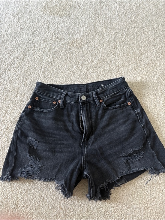 American Eagle Outfitters Pants - American Eagle Outfitters Black Distressed Jean Shorts